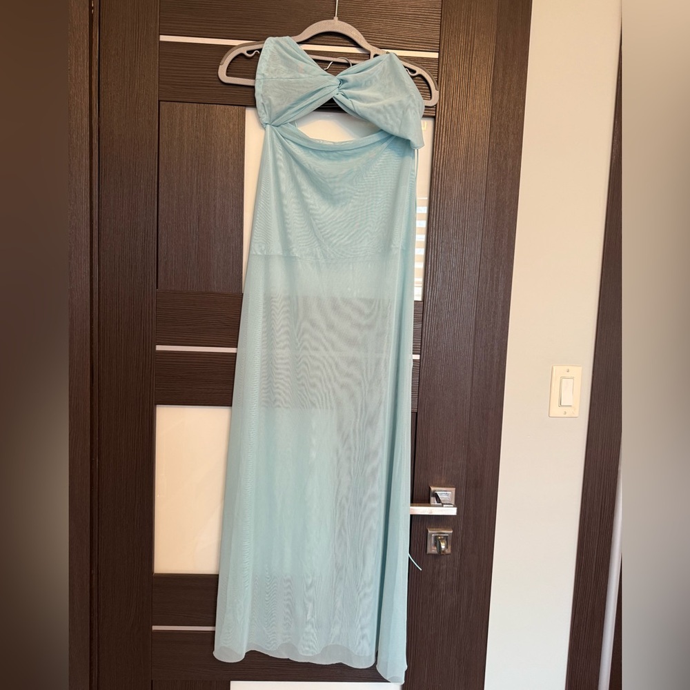 Blue Twist-Front Cover-up